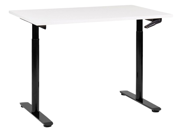 Adjustable Standing Desk 120 x 72 cm Black and White DESTINAS